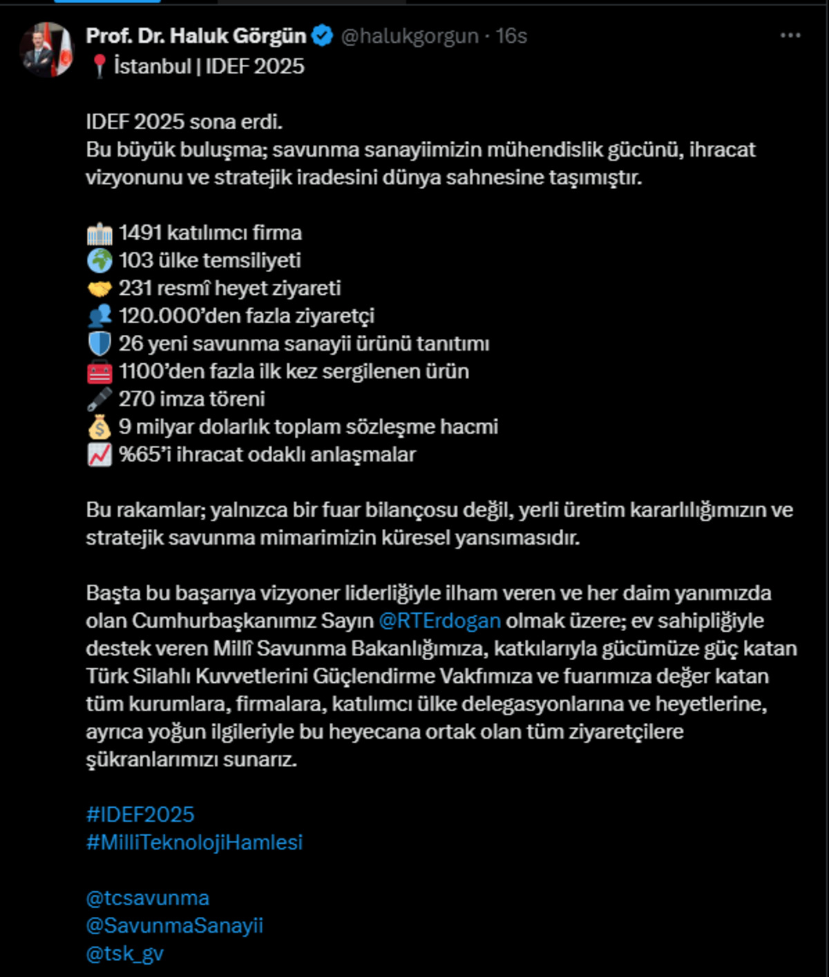 IDEF 2025 rekorlarla sona erdi: Savunma sanayii ihracatta vites y&uuml;kseltti!, G&ouml;rsel 2
