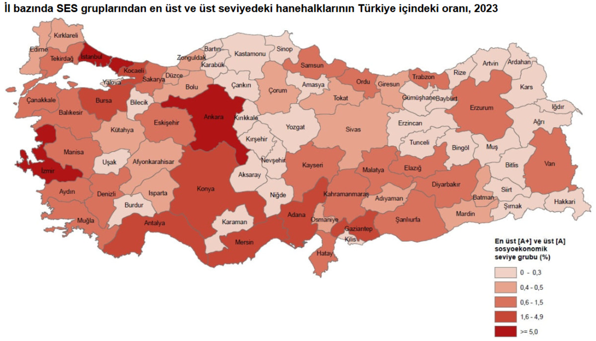 TÜİK Türkiye’nin sosyoekonomik haritasını açıkladı: İşte Türkiye nin en zengin ve yoksul yerleri, Görsel 2