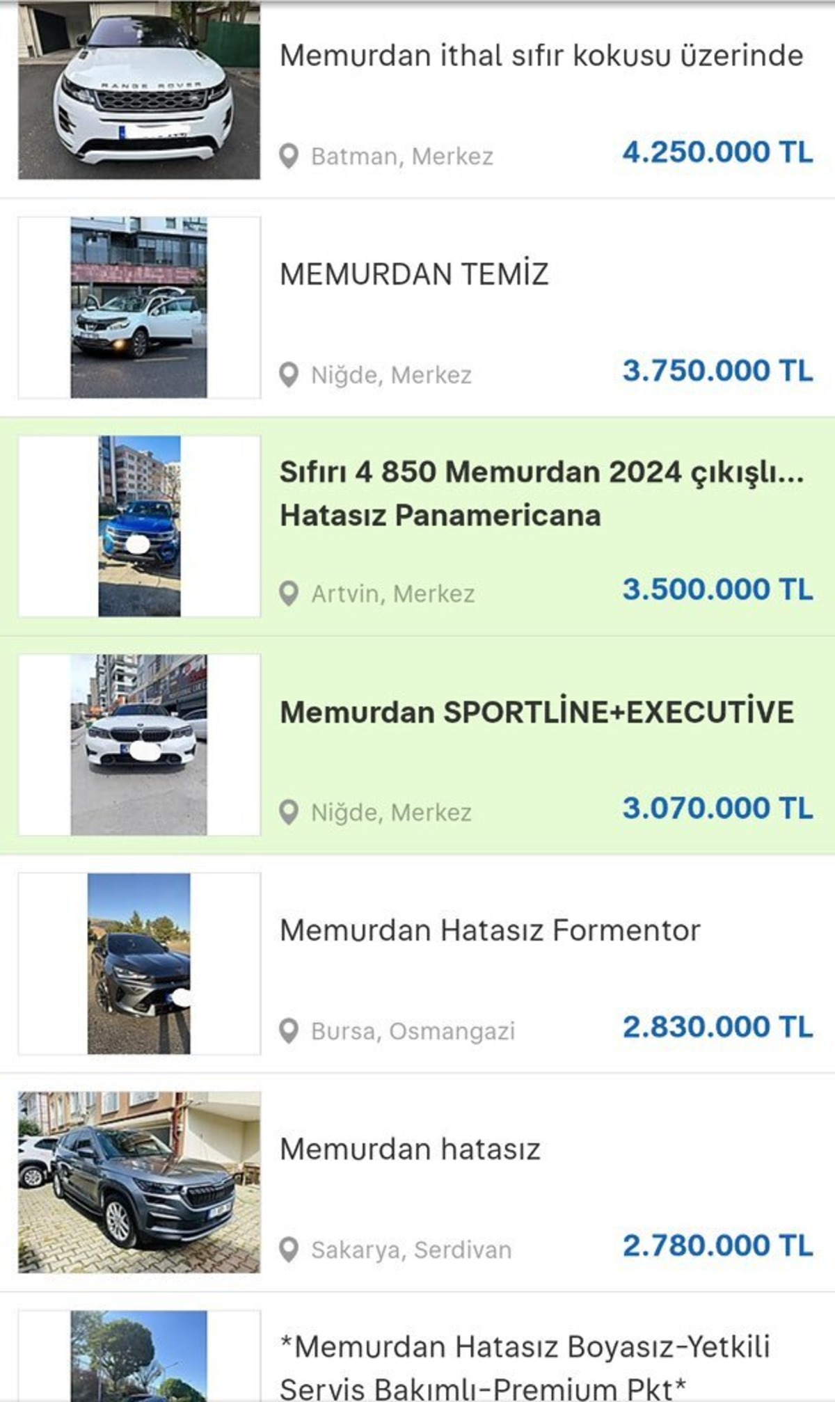 Memurlar eylemde &ldquo;Ge&ccedil;inemiyoruz&rdquo; diyor, ilanlarda milyonluk ara&ccedil;lar satılıyor, G&ouml;rsel 1