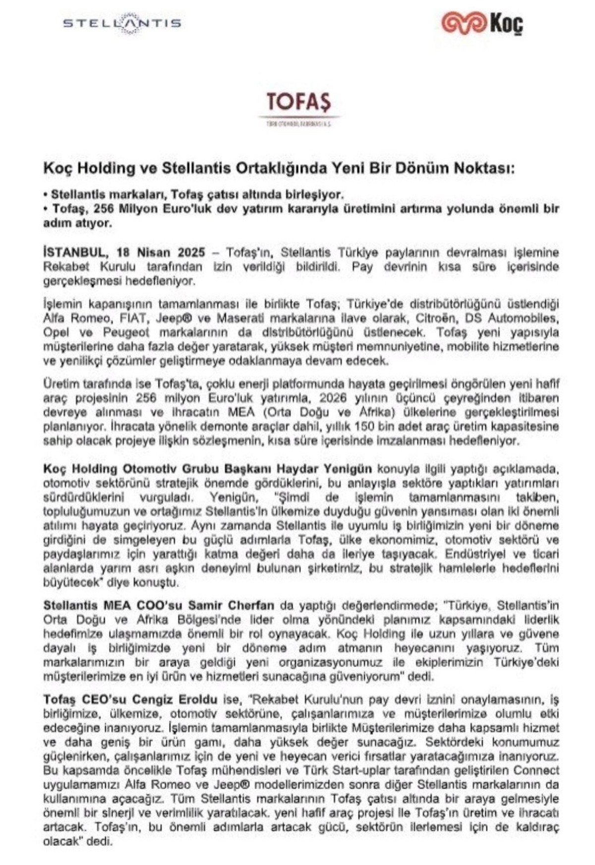 Koç Holding ve Stellantis’ten dev yatırım: Doblo Bursa’da yeniden üretilecek, Görsel 1