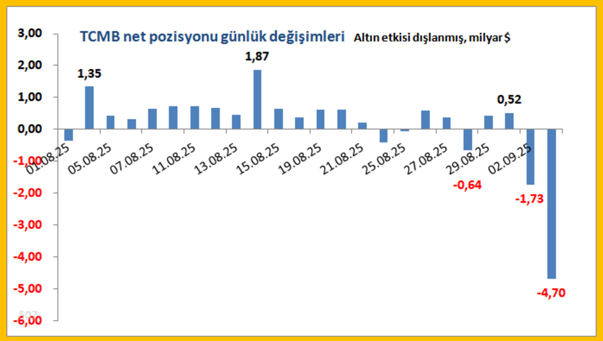 Merkez Bankası ndan 2 g&uuml;nde 6,5 milyar dolarlık satış, G&ouml;rsel 1