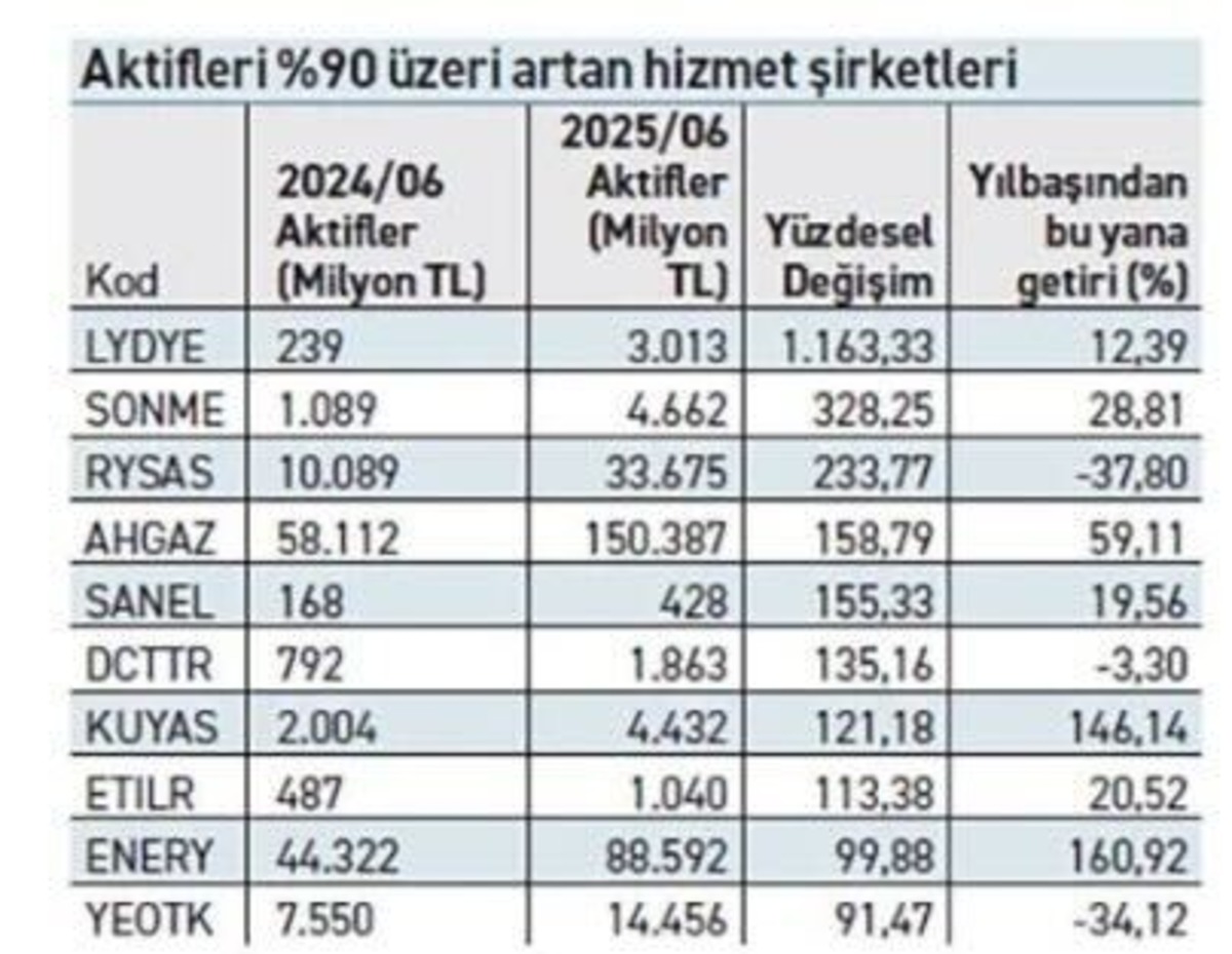 Borsada aktif şampiyonları: İşte varlıklarını en çok artıran şirketler, Görsel 1