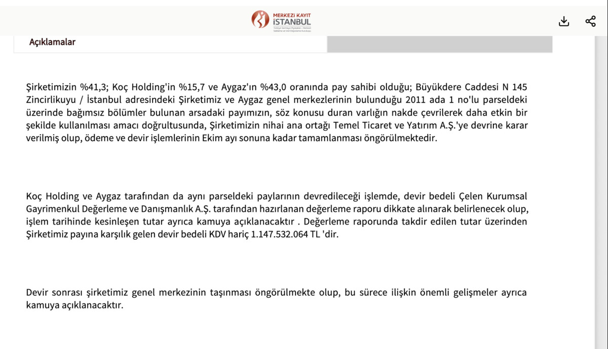 Koç Holding ve Aygaz’dan kritik karar! Devrediliyor, Görsel 1