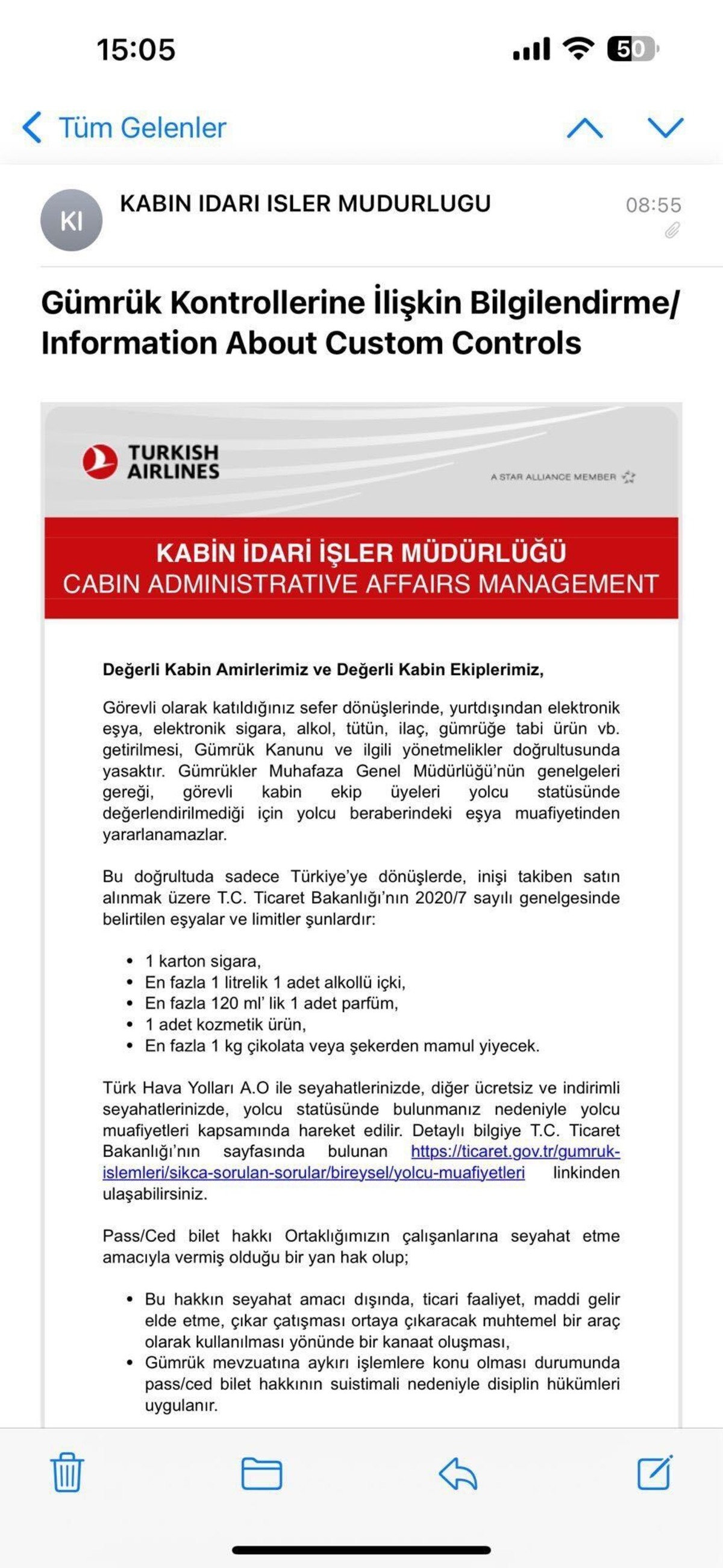 THY uçuş ekiplerine gümrük uyarısı! Denetimler sıkılaştırıldı, Görsel 1
