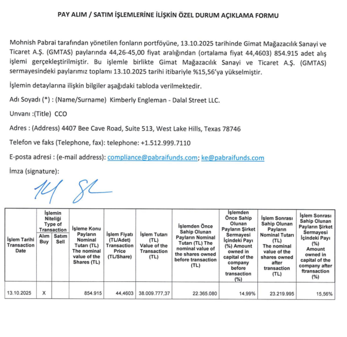 Mohnish Pabrai den dev hamle: GMTAS hisselerinden b&uuml;y&uuml;k alım, G&ouml;rsel 1