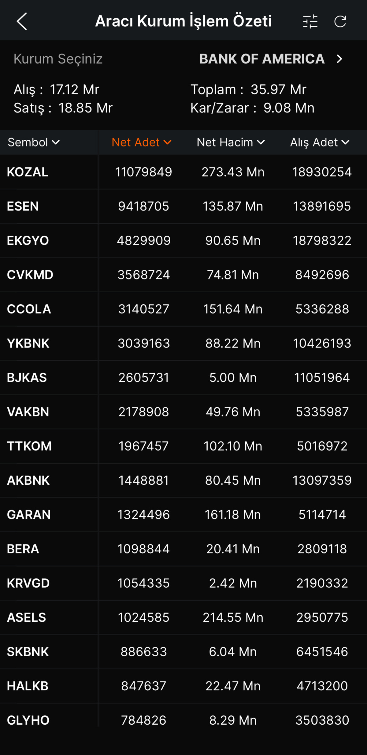 Bank of America nın radarına girdiler! İşte alım-satım yaptığı hisseler, Görsel 1