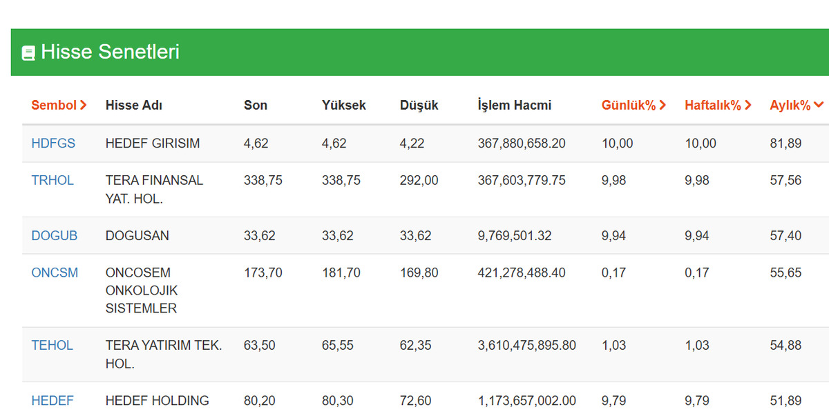 Borsa İstanbul’da Ekim Mucizesi: Bu Hisseler Bir Ayda yüzde 50’den Fazla Arttı!, Görsel 1