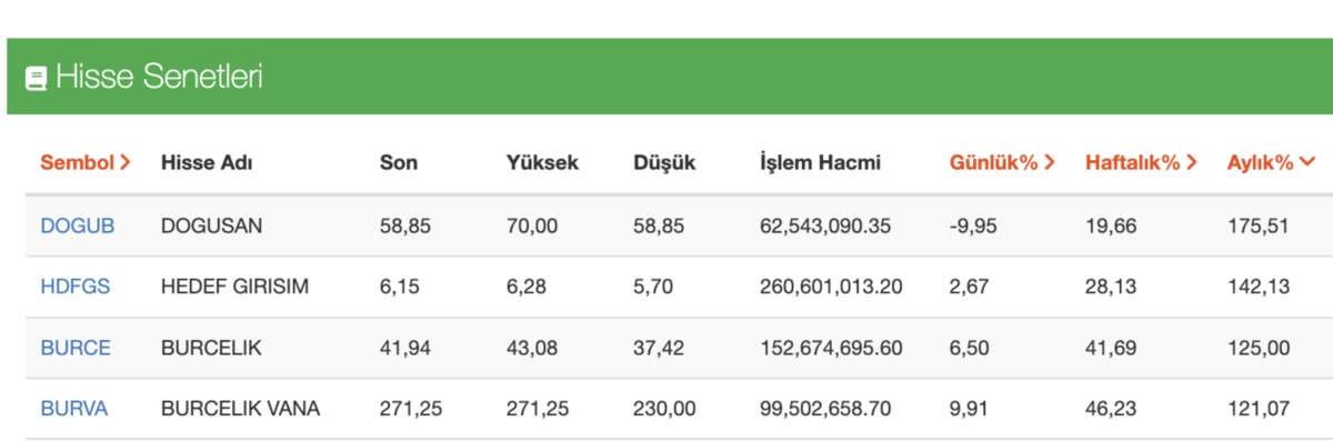 Ekim ayının kazandıranları: DOGUB, HDFGS ve BURCE rekor kırdı!, Görsel 1