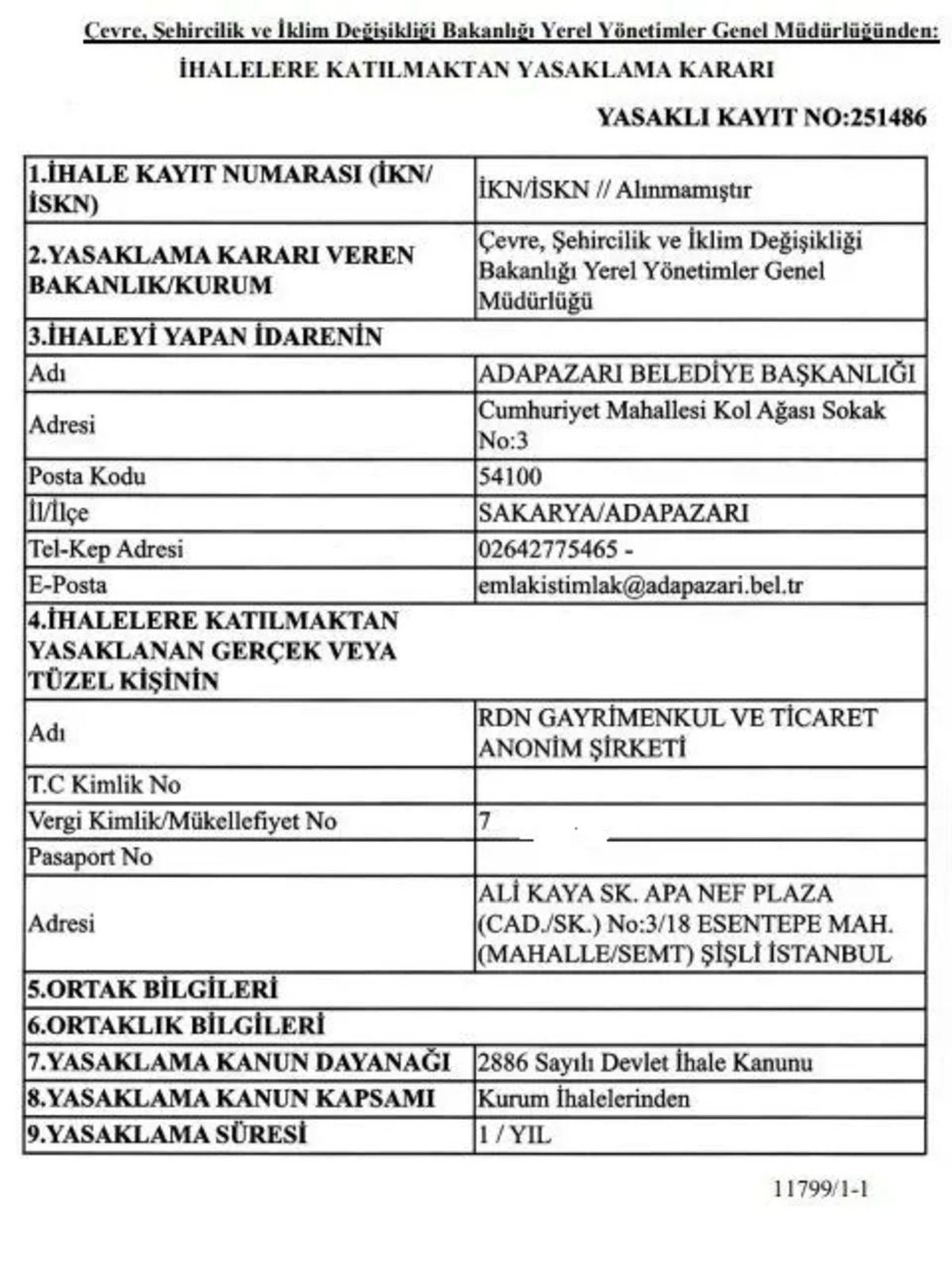 Galatasaray&rsquo;ın eski y&ouml;neticisi Erden Timur a bakanlık yasağı: RDN Gayrimenkul ihalelerden men edildi!, G&ouml;rsel 1