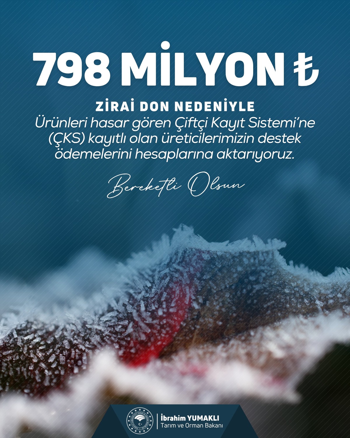 Bakan Yumaklı duyurdu! 798 milyon lira hesaplara aktarıldı, G&ouml;rsel 1