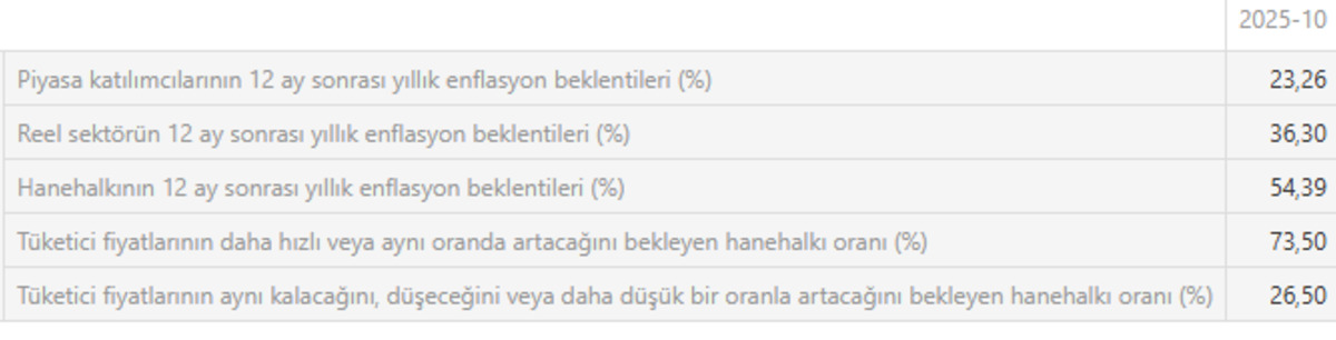 TCMB nin anketine g&ouml;re enflasyon y&uuml;kselmeye devam edecek, G&ouml;rsel 1