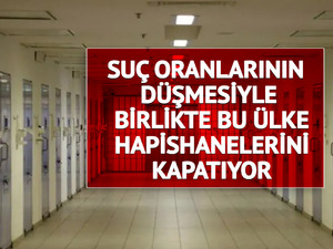 Hollanda su&ccedil; oranlarının d&uuml;şmesiyle birlikte hapishaneleri kapatıyor