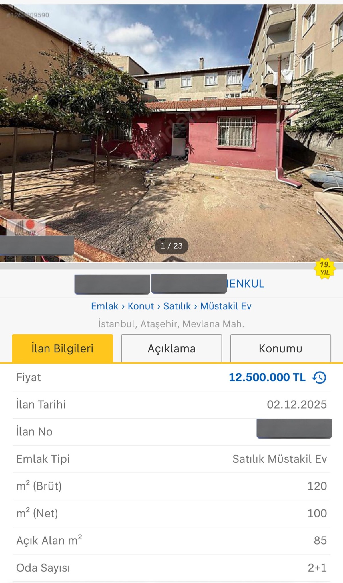 Emlak piyasasında çıldırtan ilan: Bu görüntünün bedeli 12.5 milyon!, Görsel 1
