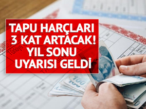 Tapu sahipleri dikkat! Har&ccedil;lar 3 kat artacak: Yıl sonu uyarısı geldi