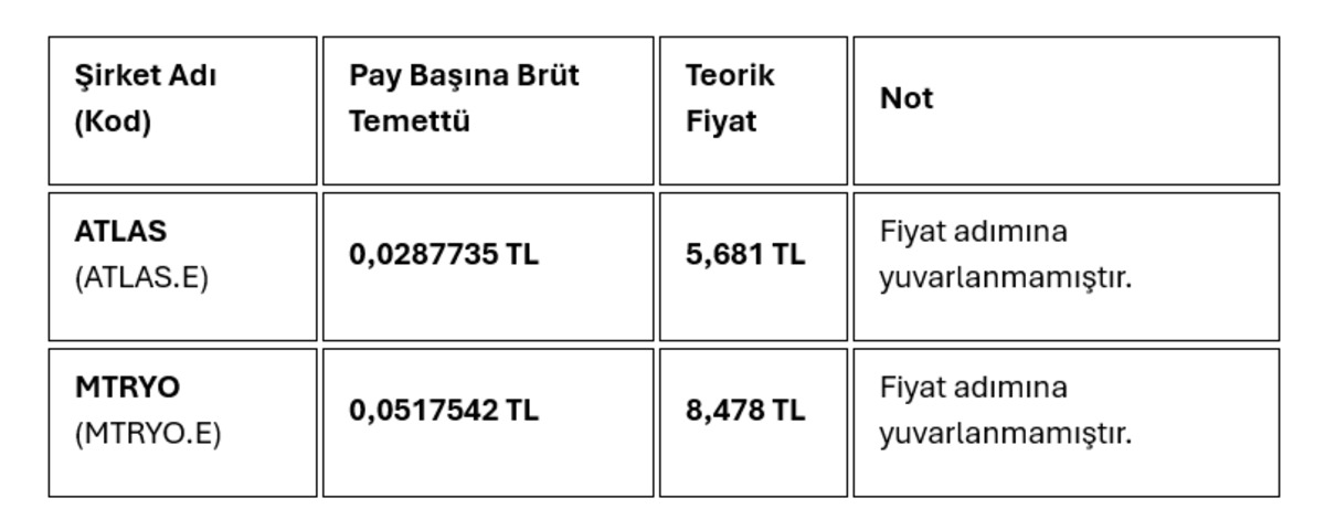 İki hisse bug&uuml;n temett&uuml; verdi: Fiyatlar değişti, G&ouml;rsel 2