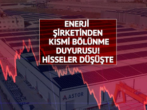 Enerji şirketinden kısmi b&ouml;l&uuml;nme duyurusu! Hisseler d&uuml;ş&uuml;şte