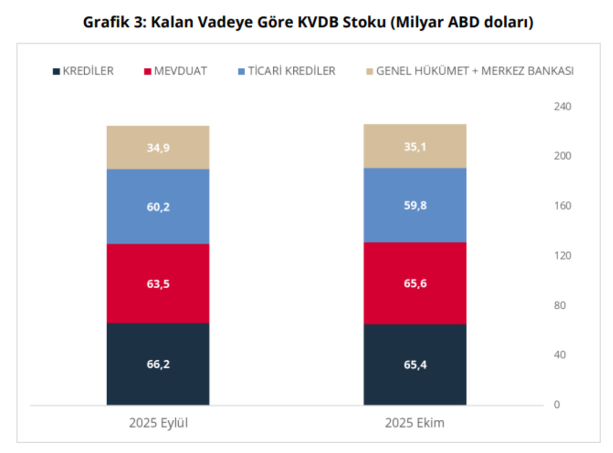 Kısa vadeli dış bor&ccedil; stoku ekimde geriledi, G&ouml;rsel 2
