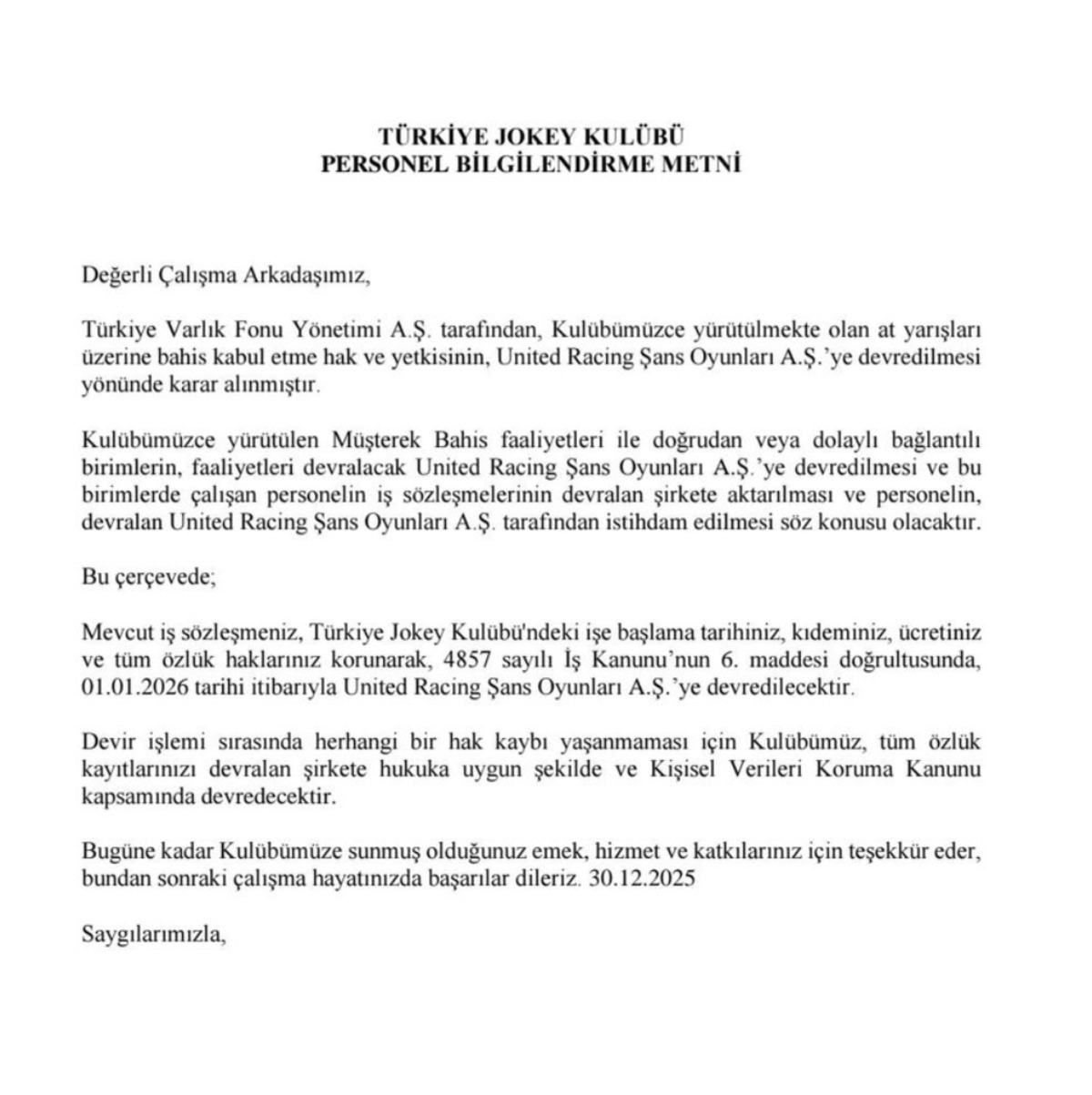 At Yarışlarında Bahis Yetkisi Devrediliyor, Görsel 1
