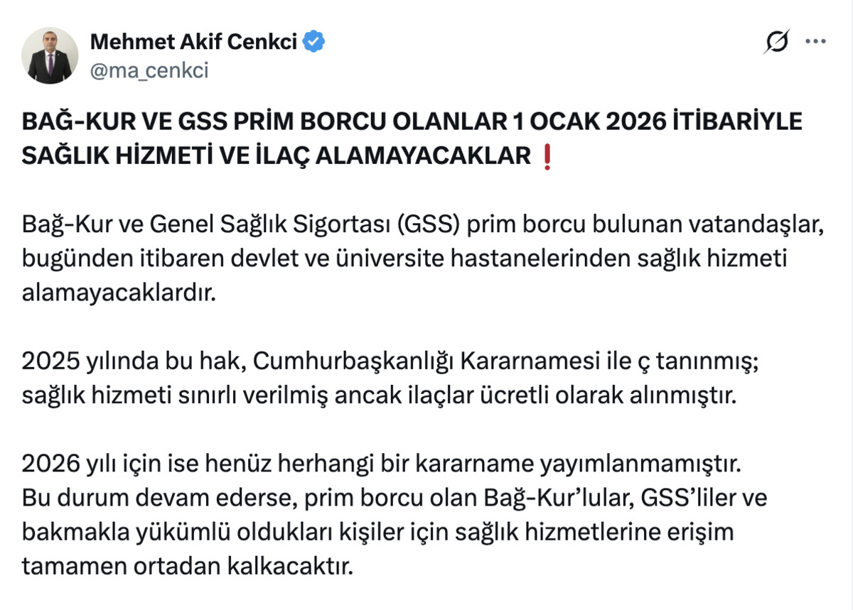 Sosyal Güvenlik Uzmanı Uyardı: “9 Ocak’tan Sonra Hastaneye Gidemeyecekler”, Görsel 1