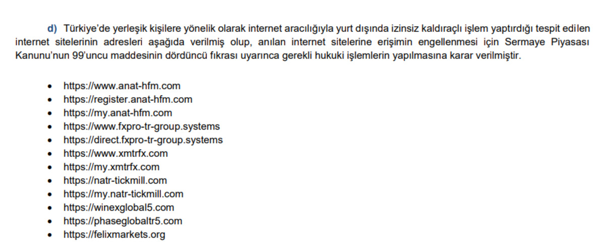 SPK dan 12 site i&ccedil;in erişim engeli kararı, G&ouml;rsel 2