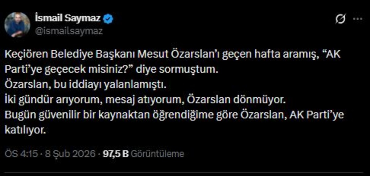 AK Parti ye geçeceği iddia edilmişti! CHP Keçiören Belediye Başkanı Mesut Özarslan kimdir?, Görsel 1