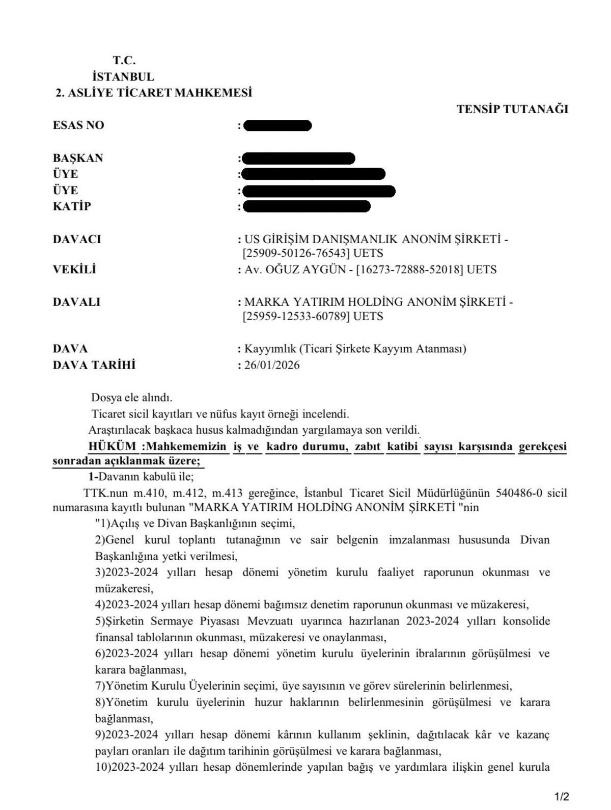 Marka Yatırım Holding’e Kayyım Atandı: Olağanüstü Genel Kurul Kapıda!, Görsel 1