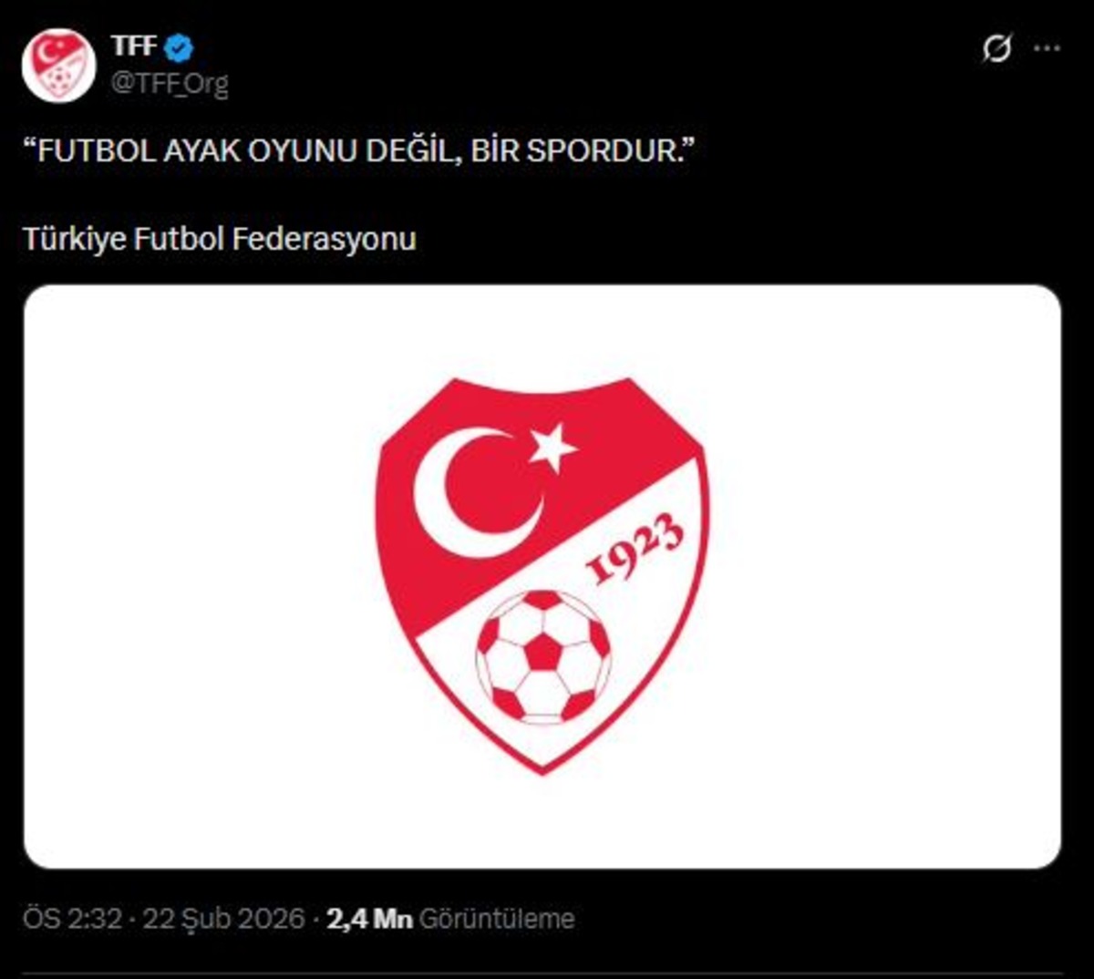 TFF den Galatasaray a tek c&uuml;mlelik a&ccedil;ıklama! "Futbol ayak oyunu değil, bir spordur", G&ouml;rsel 1