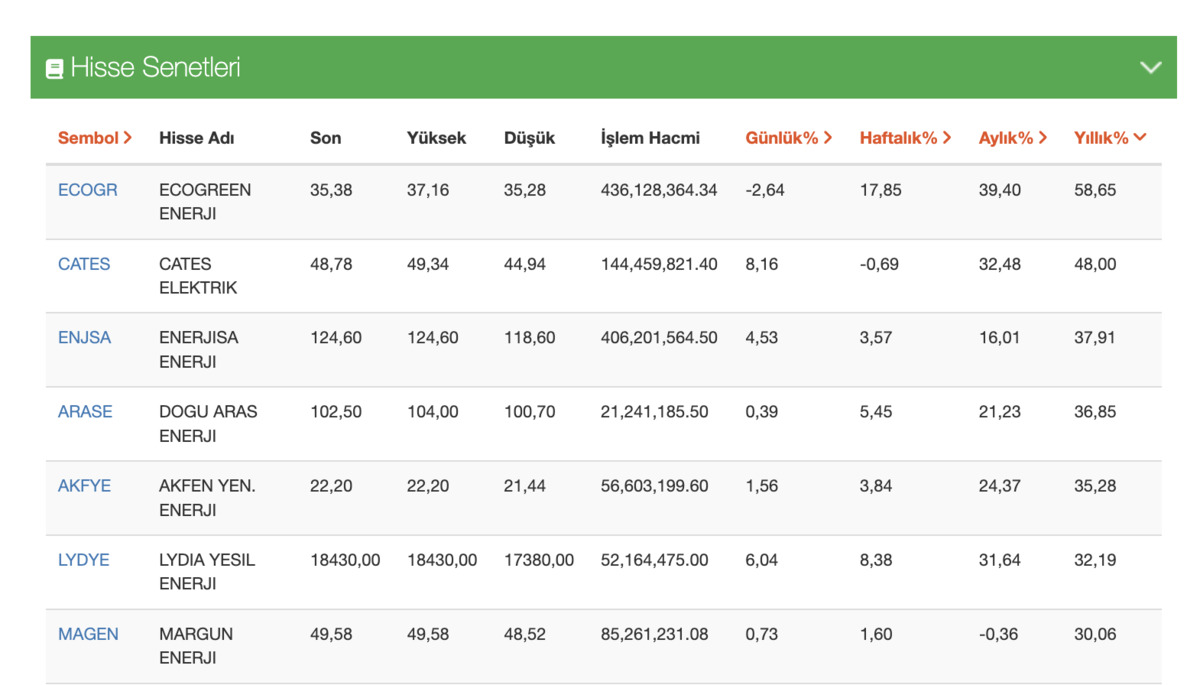 BIST enerji hisseleri ilk &ccedil;eyrekte %50&rsquo;ye yakın kazandırdı, G&ouml;rsel 1