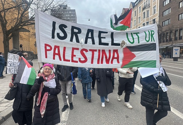 İsveç te, İsrail in Gazze ve Lübnan a yönelik saldırıları protesto edildi, Görsel 1