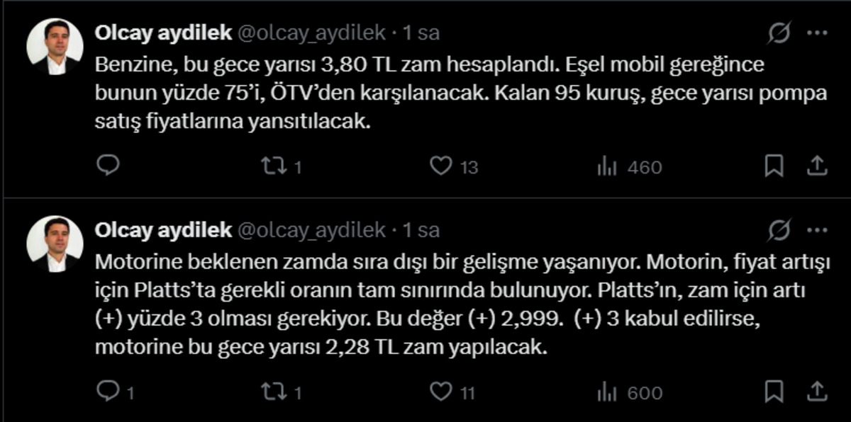 Akaryakıta çifte zam! Tabelalar gece yarısı değişiyor, Görsel 1