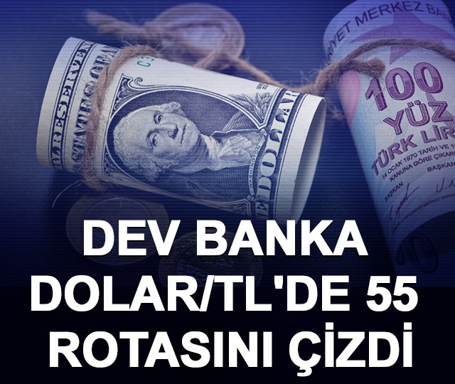 Dev banka dolar/TL'de 55 rotasını &ccedil;izdi
