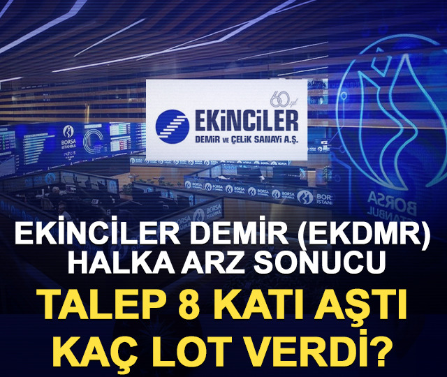 Ekinciler Demir (EKDMR) halka arz sonucu: Talep 8 katı aştı, ka&ccedil; lot verdi?