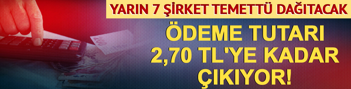 &Ouml;deme tutarı 2,70 TL'ye kadar &ccedil;ıkıyor! 7 şirket temett&uuml; dağıtacak