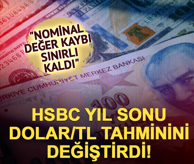 HSBC, yıl sonu dolar tahminini 48 TL'den 50 TL'ye y&uuml;kseltti