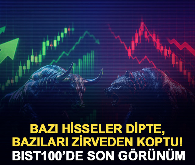 Bazı hisseler dipte, bazıları zirveden koptu! BIST 100'de son g&ouml;r&uuml;n&uuml;m