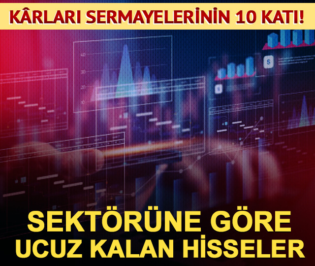 K&acirc;rı sermayesinin 10 katı, sekt&ouml;r&uuml;ne g&ouml;re ucuz hisseler!