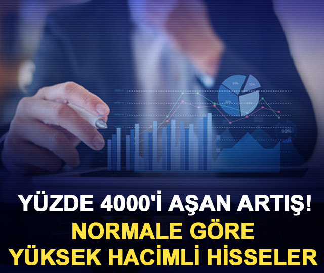 Normale g&ouml;re y&uuml;ksek hacimli hisseler!