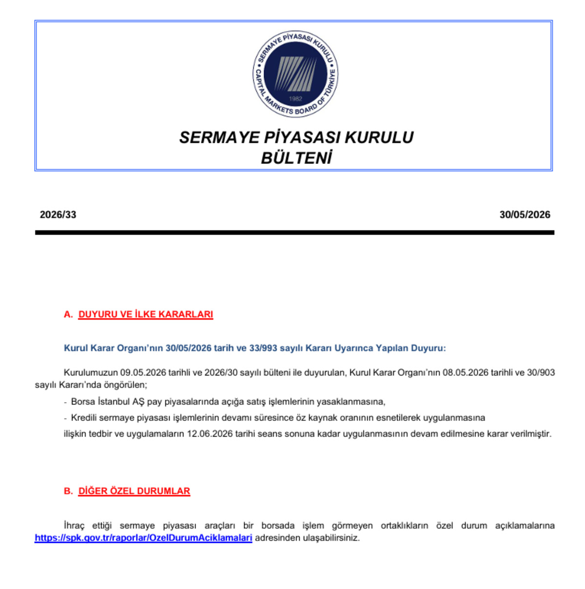 SPK dan borsa kararı: A&ccedil;ığa satış yasağı s&uuml;resi uzatıldı, G&ouml;rsel 1