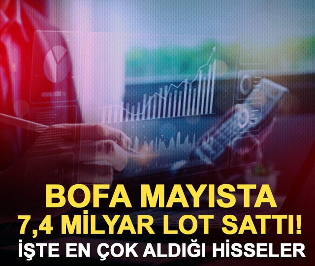 BofA mayısta 7,4 milyar lot sattı! En &ccedil;ok aldığı hisseler
