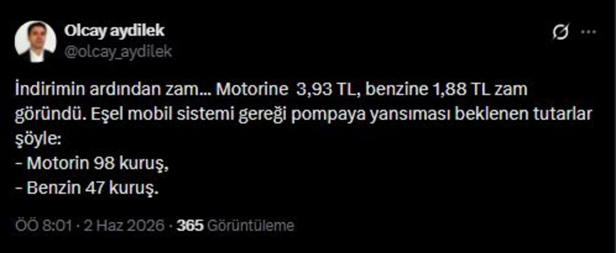 Önce indirim sonra zam! Benzin ve motorin fiyatları değişiyor, Görsel 1