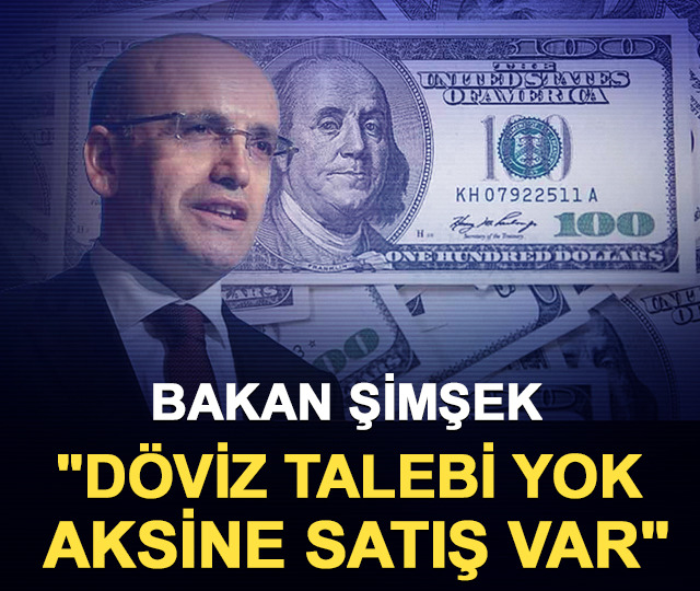 Bakan Şimşek: "D&ouml;viz talebi yok, aksine satış var"