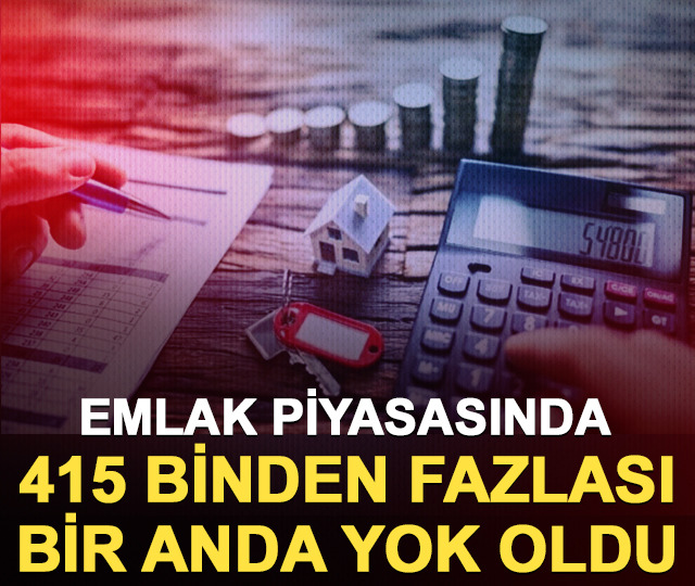 Emlak piyasasında 415 binden fazlası silindi: Konut ilanları &ccedil;akıldı
