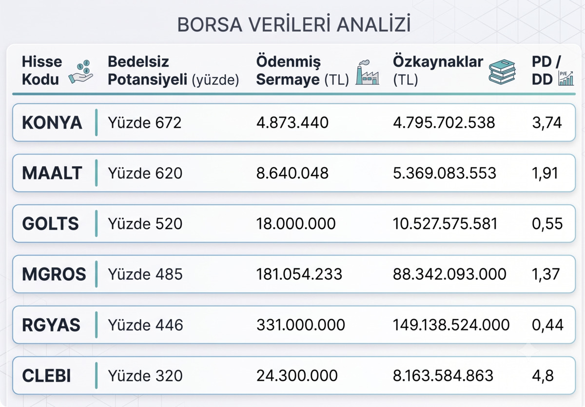 Yüzde 2000’i aşan artış! Bedelsiz potansiyeli en yüksek hisseler, Görsel 1