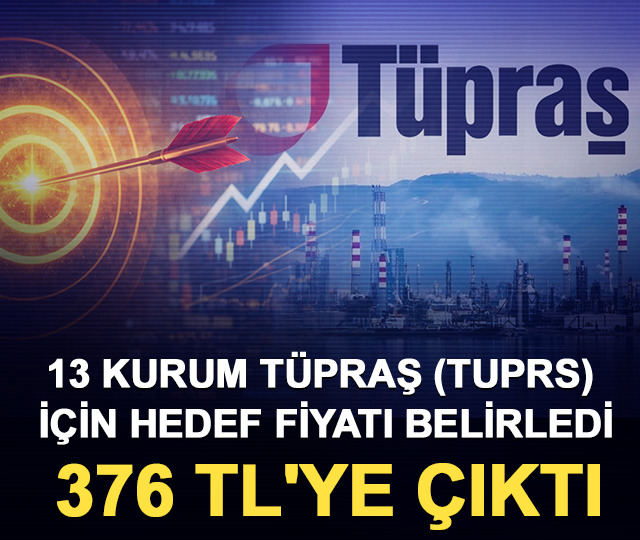 13 kurum T&uuml;praş (TUPRS) i&ccedil;in hedef fiyatı belirledi: 376 TL'ye &ccedil;ıktı