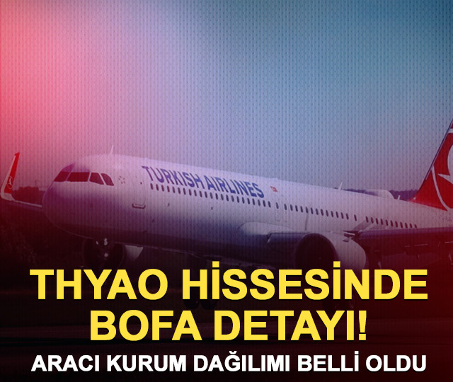 BofA 3,23 milyon lot aldı! THYAO hissesinde aracı kurum dağılımı