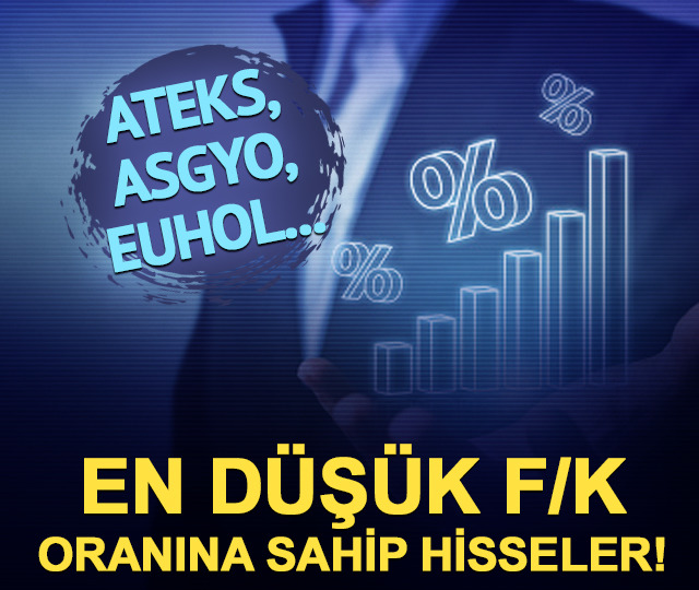 En d&uuml;ş&uuml;k F/K oranına sahip, ucuz kalan hisseler!