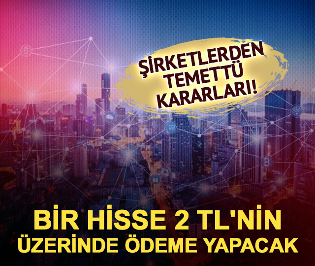 Temettü kararları! Bir hisse 2 TL'nin üzerinde ödeme yapacak