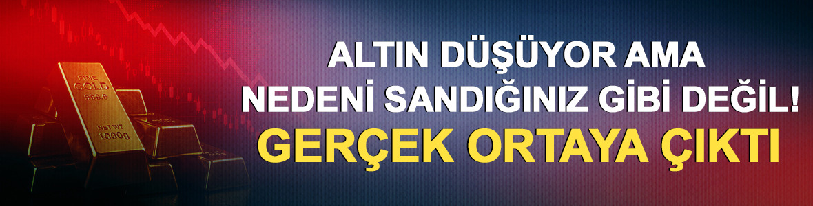 Altın d&uuml;ş&uuml;yor ama nedeni sandığınız gibi değil! Ger&ccedil;ek ortaya &ccedil;ıktı