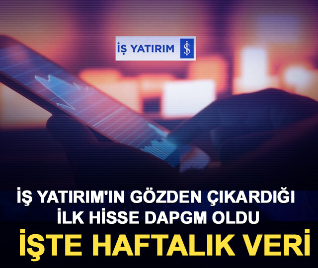 İş Yatırım'ın gözden çıkardığı ilk hisse DAPGM oldu: İşte haftalık veri