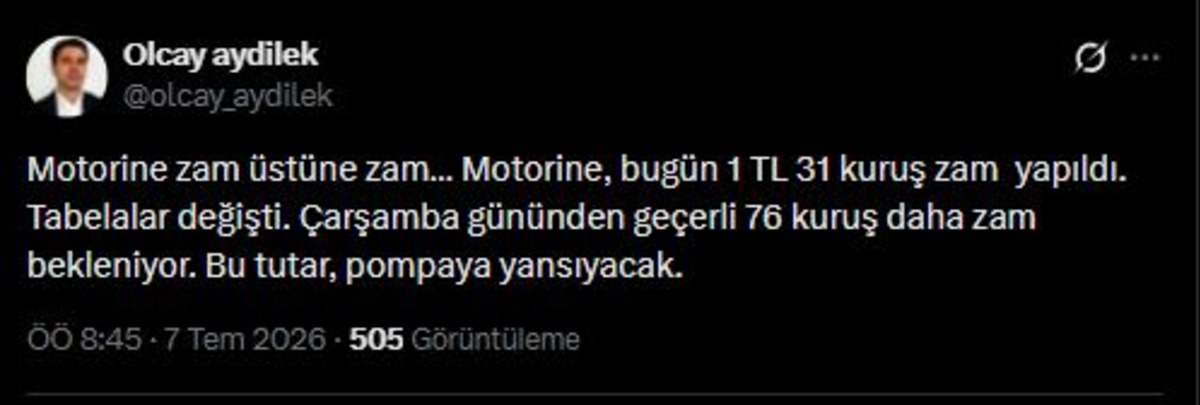 Motorine bir zam daha geliyor! Tarih ve rakam belli oldu, Görsel 1